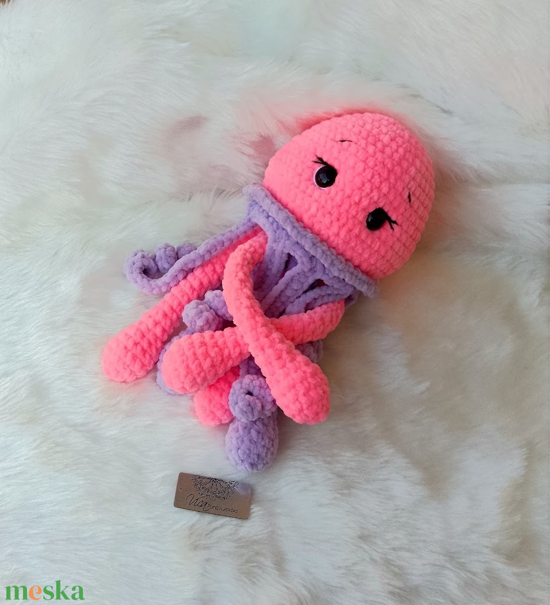 Horgolt plüss medúza - játék & sport - plüssállat & játékfigura - polip, medúza - Meska.hu