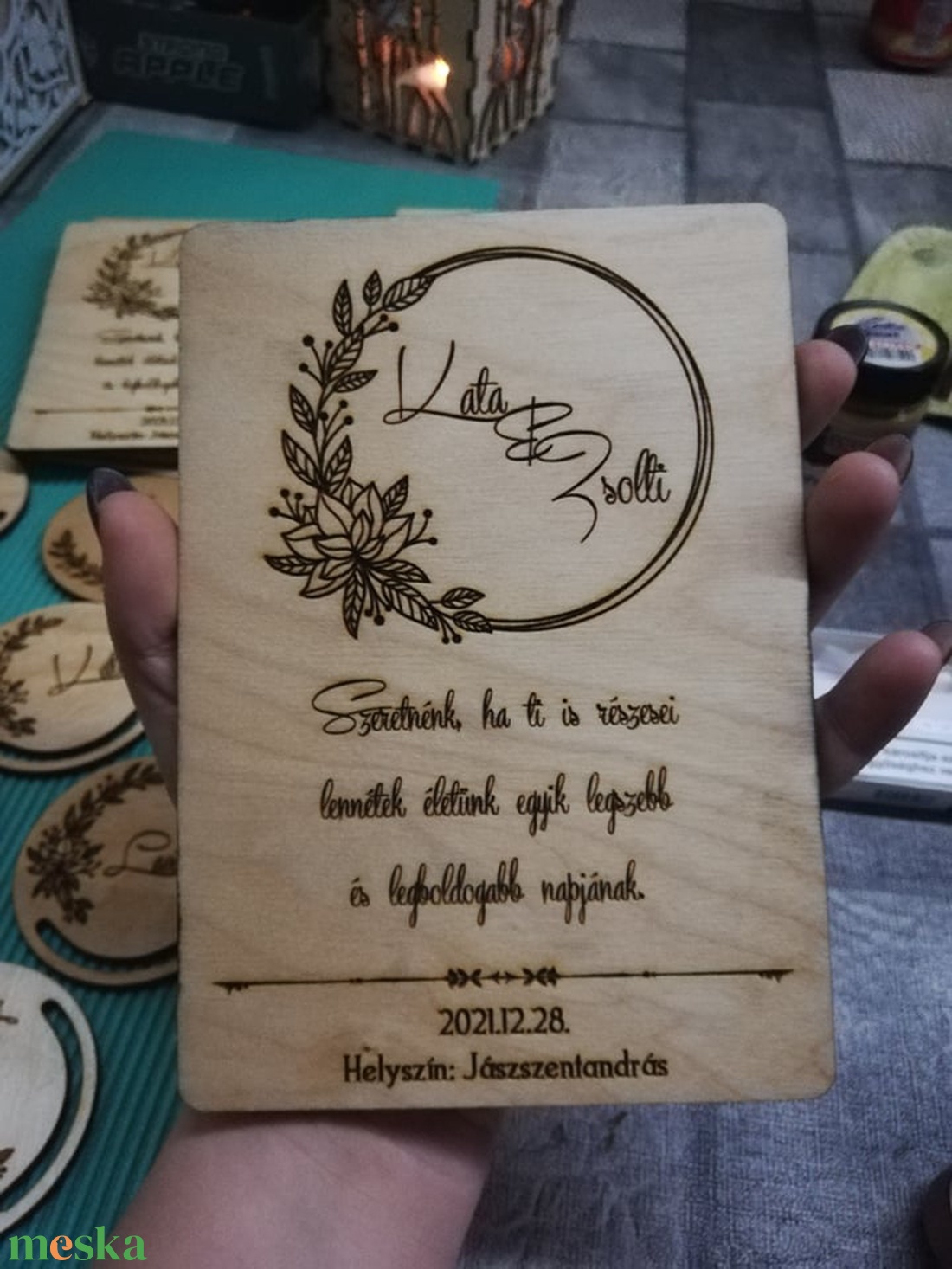 Esküvői gravírozott fa meghívó - esküvő - meghívó & kártya - meghívó - Meska.hu Esküvői gravírozott fa meghívó - esküvő - meghívó & kártya - meghívó - Meska.hu
