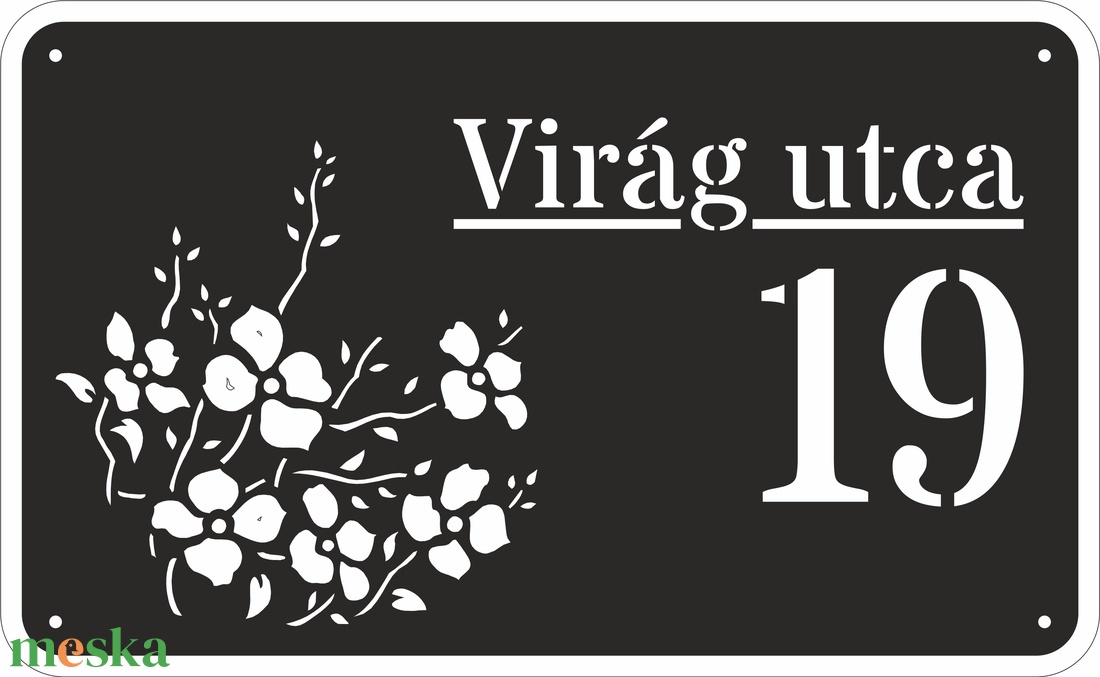 Házszám tábla - FLORAL4 - otthon & életmód - ház & kert - házszám - Meska.hu Házszám tábla - FLORAL4 - otthon & életmód - ház & kert - házszám - Meska.hu
