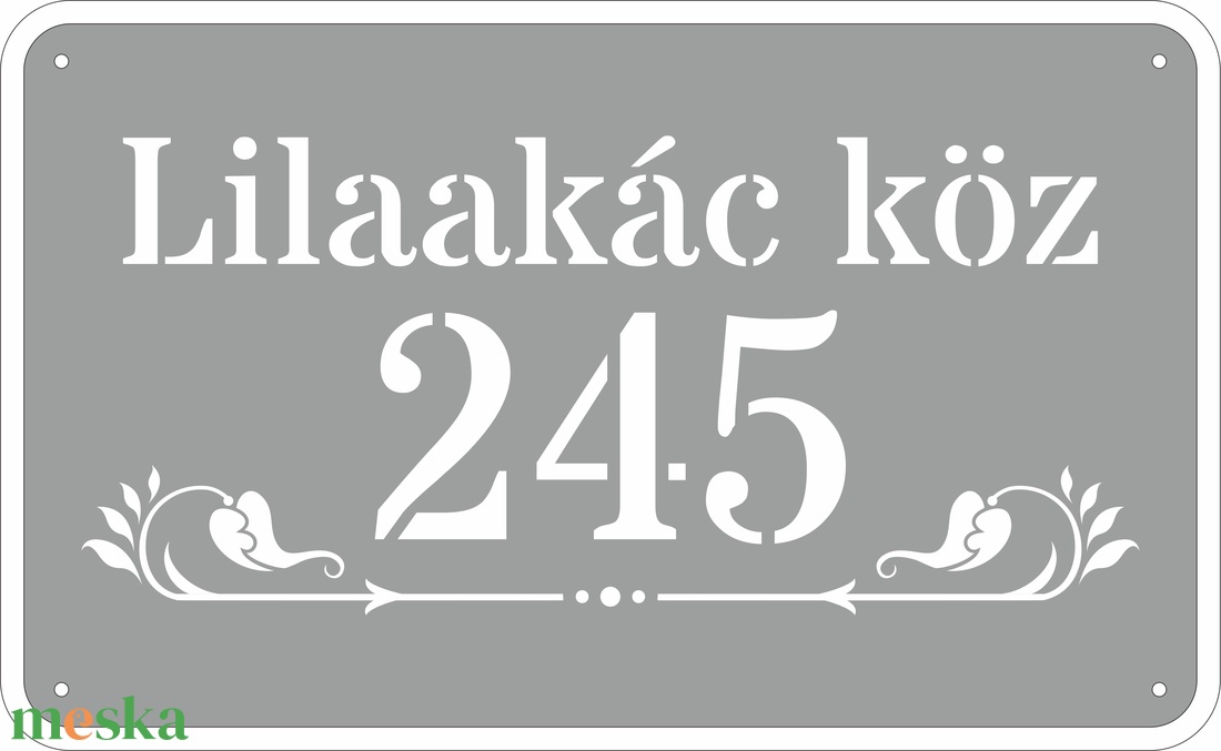 Házszám tábla - FLORAL7 - otthon & életmód - ház & kert - házszám - Meska.hu