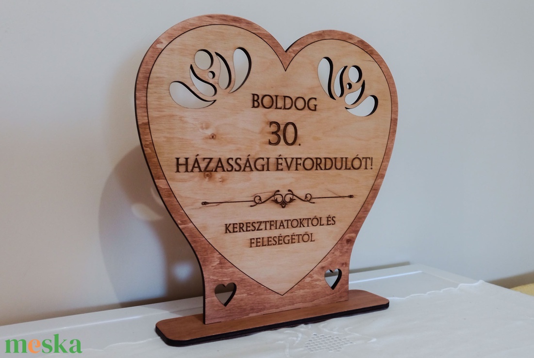 Házassági évfordulós ajándék asztali dísz - esküvő - dekoráció - asztaldísz - Meska.hu