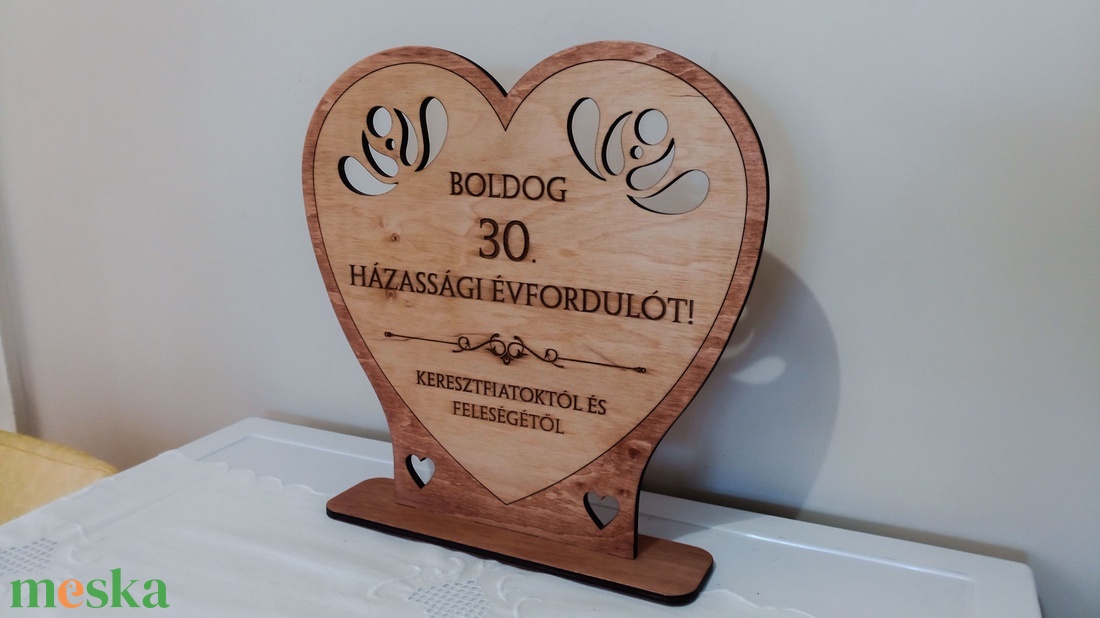 Házassági évfordulós ajándék asztali dísz - esküvő - dekoráció - asztaldísz - Meska.hu