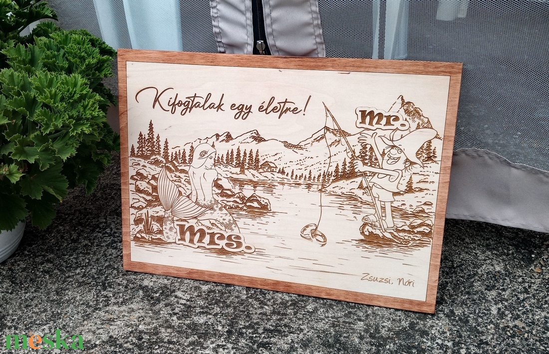 Gravírozott fa emléktábla - horgászos, sellős - otthon & életmód - dekoráció - kép & falikép - fából készült kép - Meska.hu Gravírozott fa emléktábla - horgászos, sellős - otthon & életmód - dekoráció - kép & falikép - fából készült kép - Meska.hu