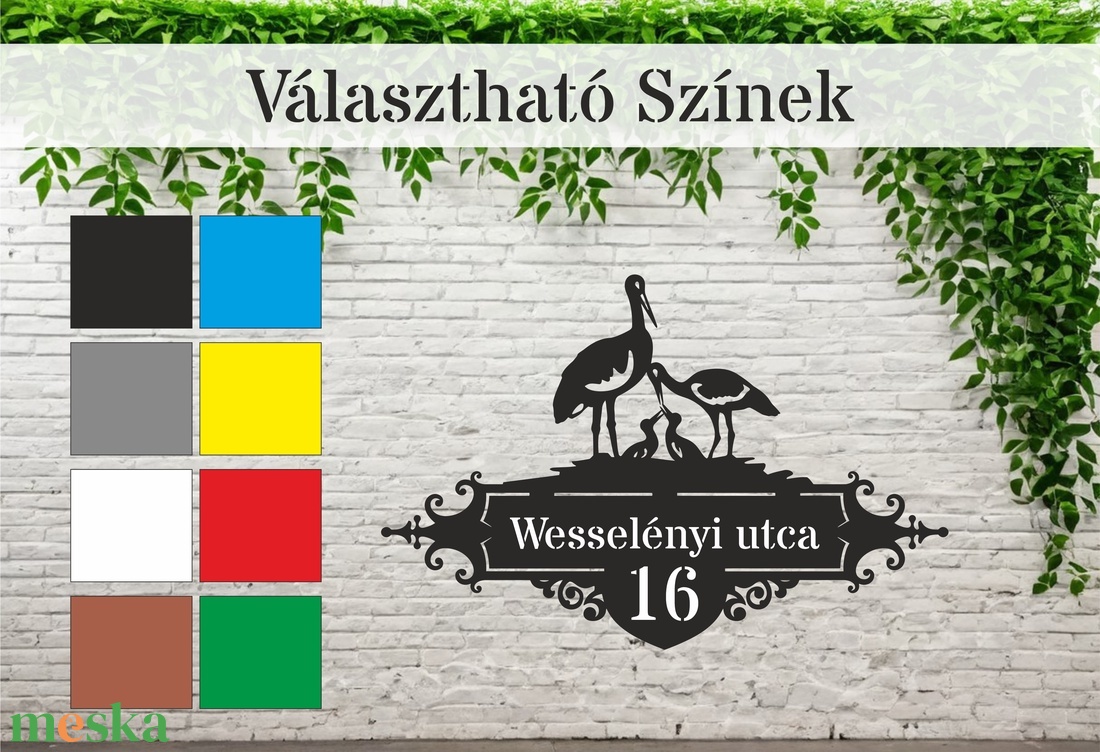 Házszám tábla - PL10 - Gólya - otthon & életmód - ház & kert - házszám - Meska.hu Házszám tábla - PL10 - Gólya - otthon & életmód - ház & kert - házszám - Meska.hu