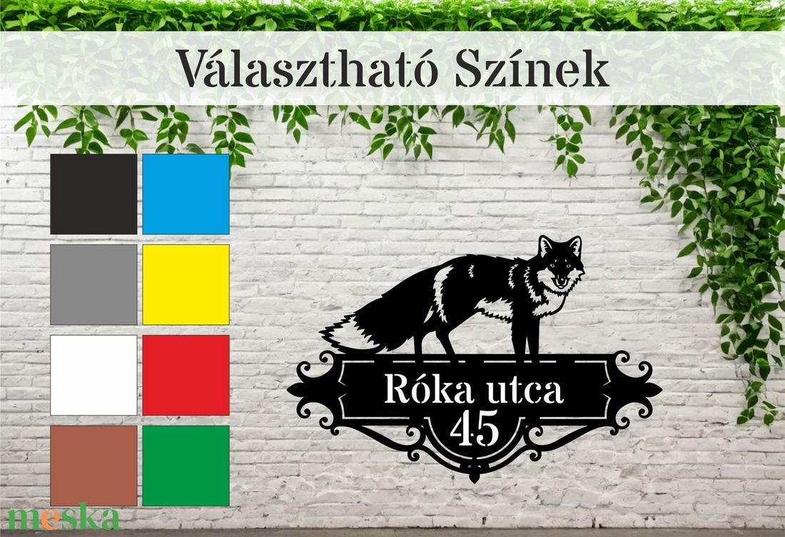 Házszám tábla - PL11 - Róka - otthon & életmód - ház & kert - házszám - Meska.hu Házszám tábla - PL11 - Róka - otthon & életmód - ház & kert - házszám - Meska.hu