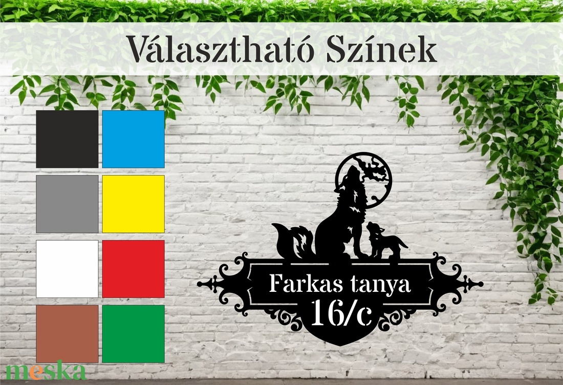 Házszám tábla - PL12 - Farkas - otthon & életmód - ház & kert - házszám - Meska.hu Házszám tábla - PL12 - Farkas - otthon & életmód - ház & kert - házszám - Meska.hu