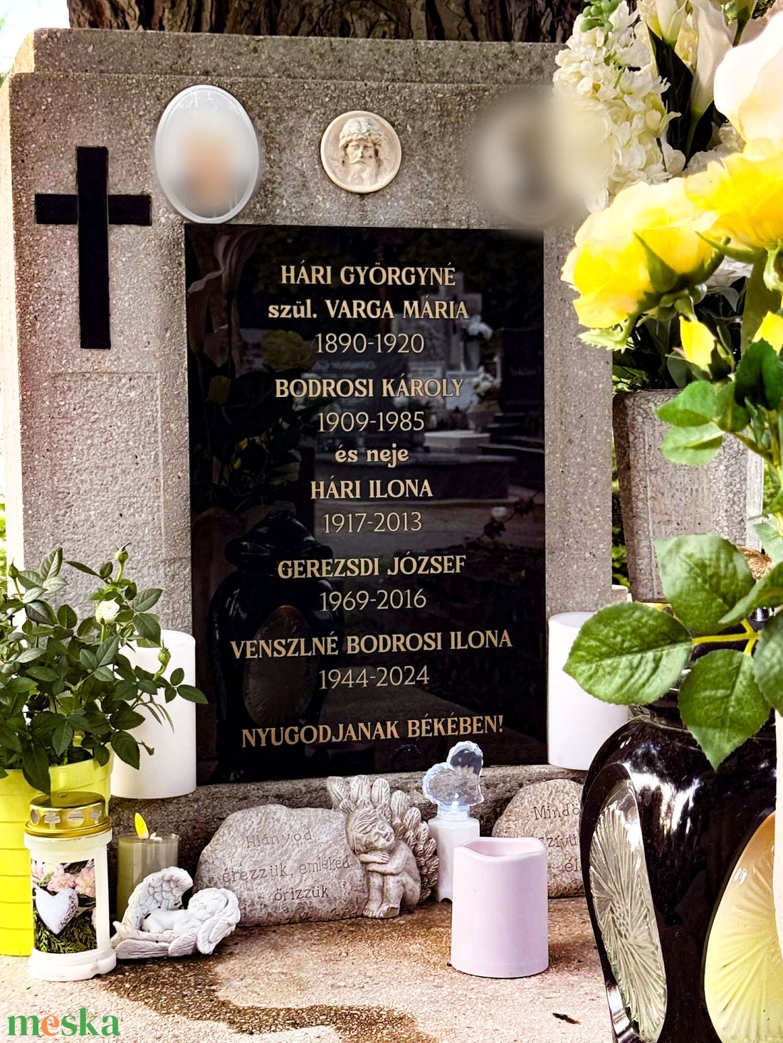 Sírfelirat, sírtábla, kegyeleti tábla - otthon & életmód - vallás - temetkezési tárgy - Meska.hu