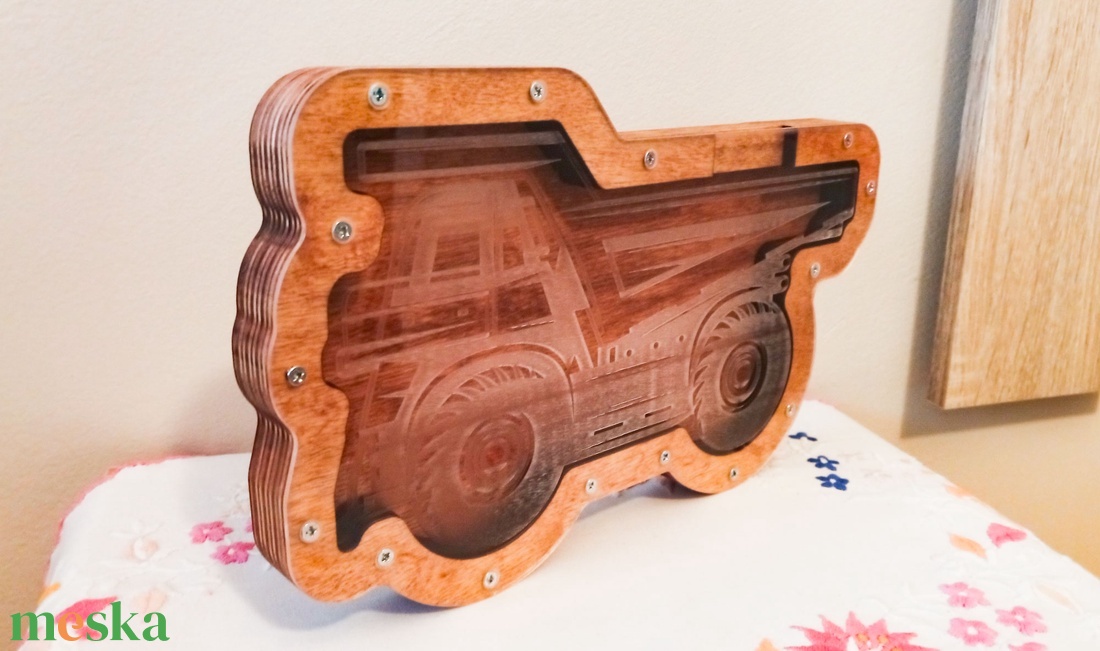 Pénzgyűjtő persely - munkagép1 - otthon & életmód - dekoráció - asztal és polc dekoráció - persely - Meska.hu