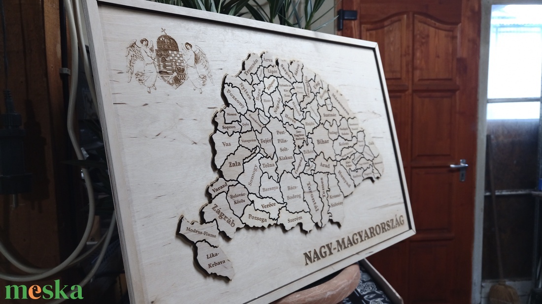 Nagy-Magyarország - 3D dekor fali tábla - otthon & életmód - dekoráció - fali és függő dekoráció - térkép - Meska.hu