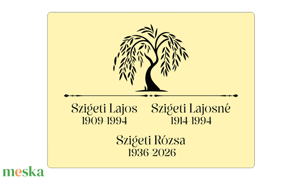 Előzetes egyeztetés alapján készülő sírtábla - Szigeti Norbert785208 részére - otthon & életmód - vallás - temetkezési tárgy - sírtábla - Meska.hu