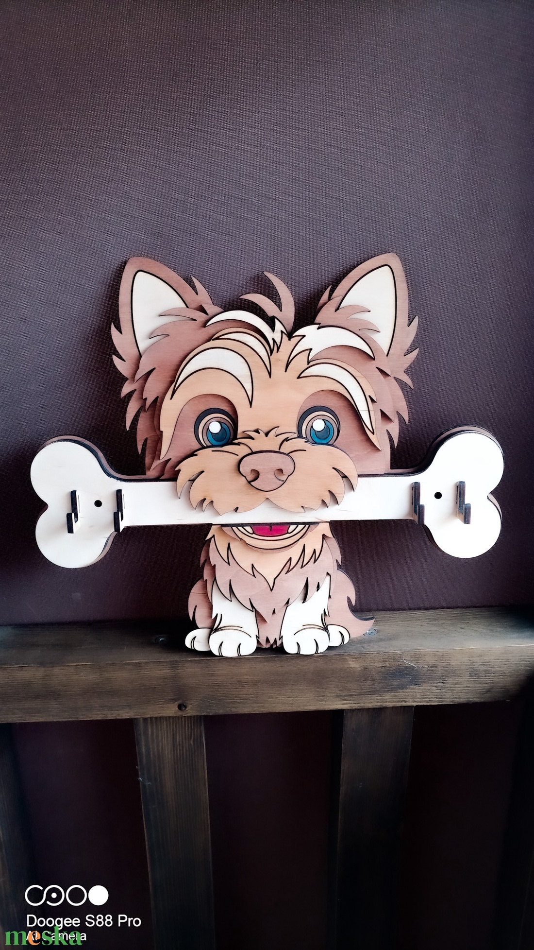 Kutyás fali kulcstartó - Yorkie - otthon & életmód - dekoráció - fali és függő dekoráció - fali kulcstartó - Meska.hu