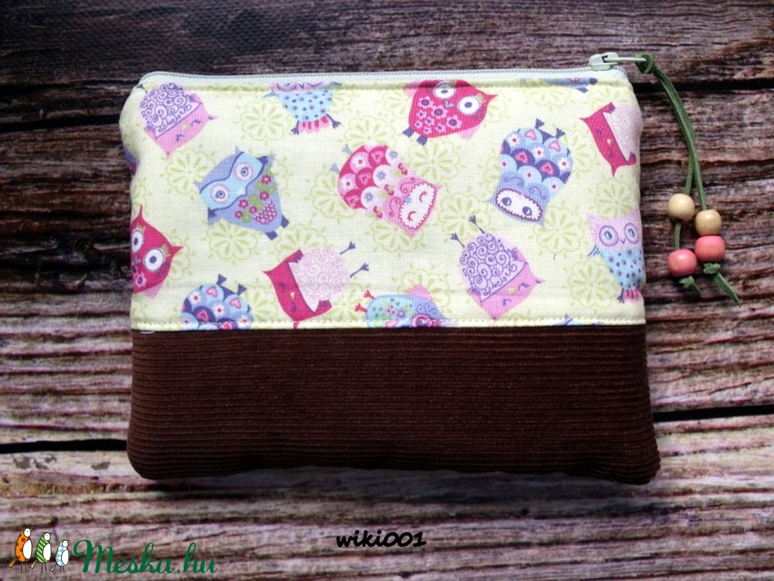Bagoly banda- kord pamutvászon neszi - táska & tok - neszesszer - Meska.hu