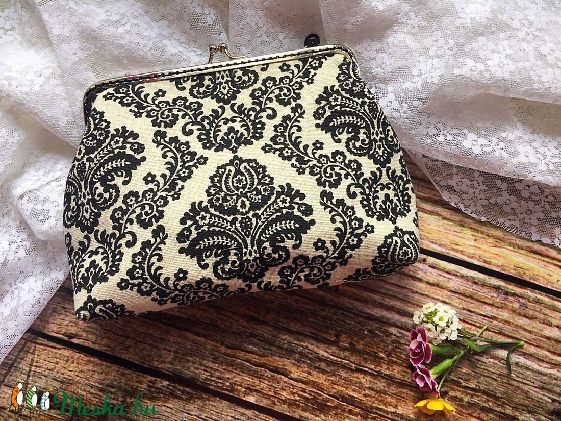 CAFE DE PARIS romantikus - kendervászon fémkeretes tárca. -  - Meska.hu