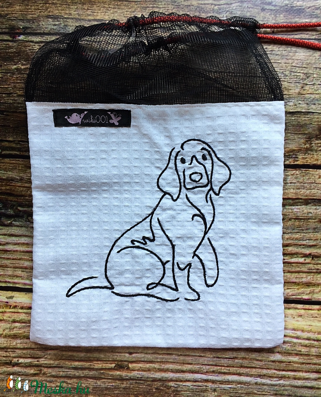 Beagle öko zsák - táska & tok - bevásárlás & shopper táska - zöldség/gyümölcs zsák - Meska.hu