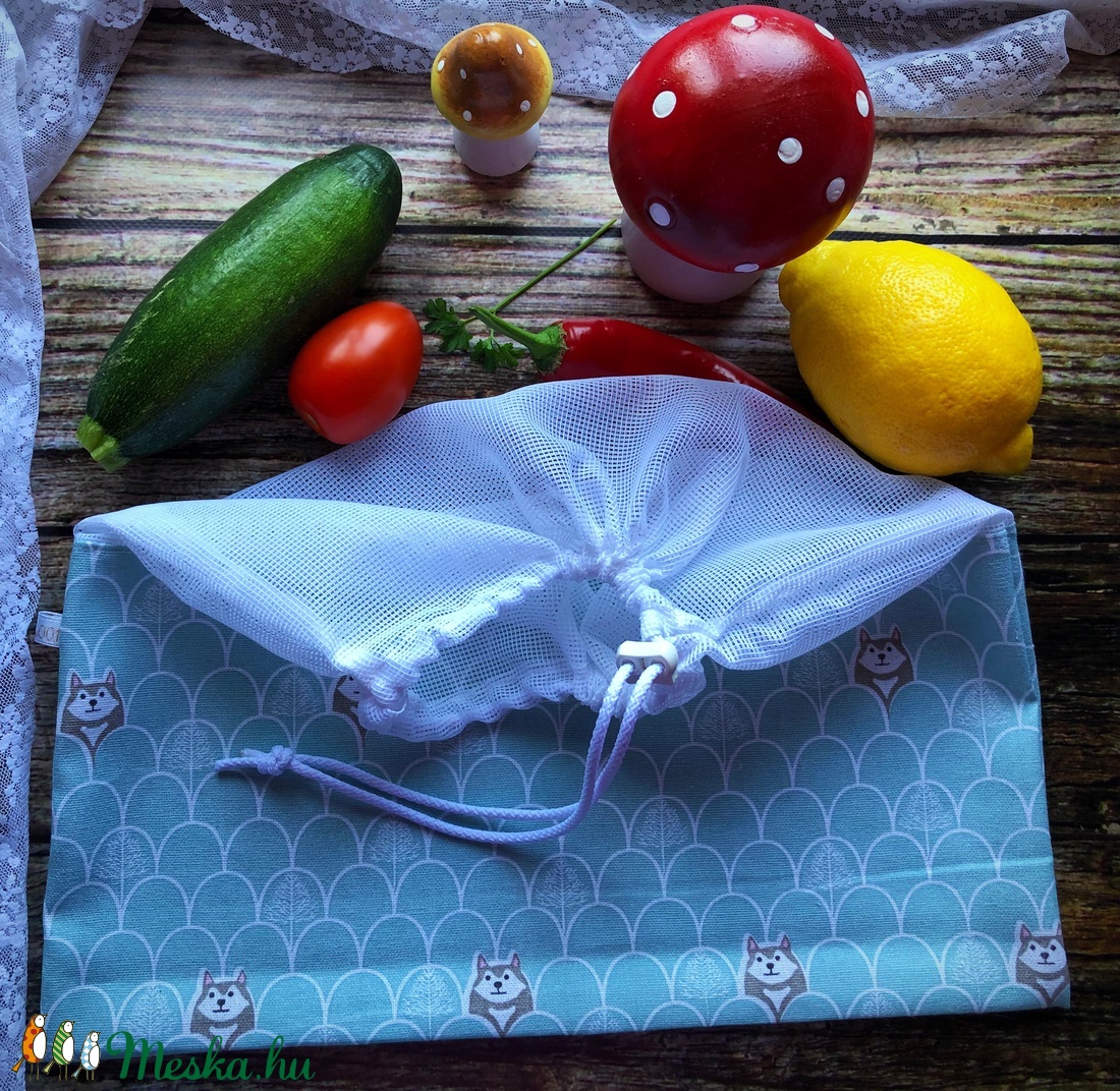 Farkasos öko zsák - táska & tok - bevásárlás & shopper táska - kenyeres zsák - Meska.hu