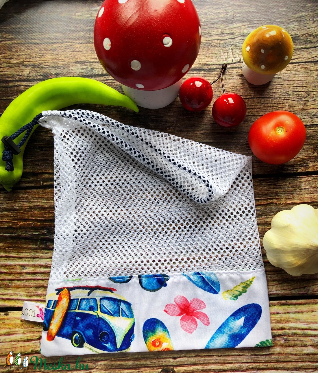 Autós öko zsák VW T1 - táska & tok - bevásárlás & shopper táska - zöldség/gyümölcs zsák - Meska.hu