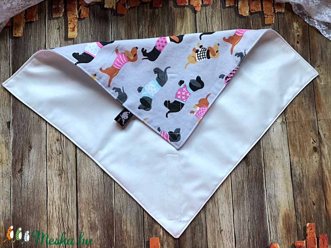 Tacskós öko szendvics csomagoló-textil szalvéta  PUL belsővel - táska & tok - uzsonna- & ebéd tartó - szendvics csomagoló - Meska.hu