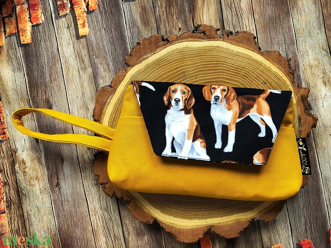 Beagle kutyás neszesszer -csulkón horható kistáska - táska & tok - kézitáska & válltáska - kézitáska - Meska.hu