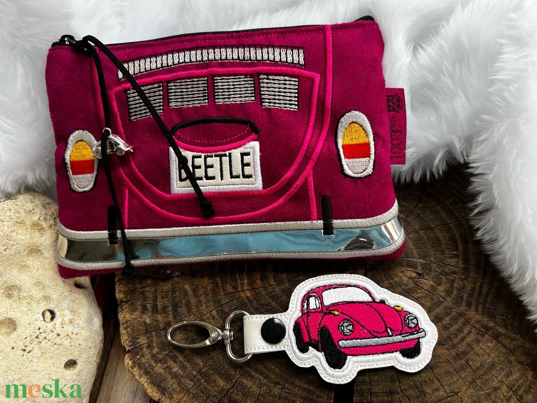 Vw Beetle műbőr tok-neszesszer és kulcstartó - táska & tok - neszesszer - Meska.hu