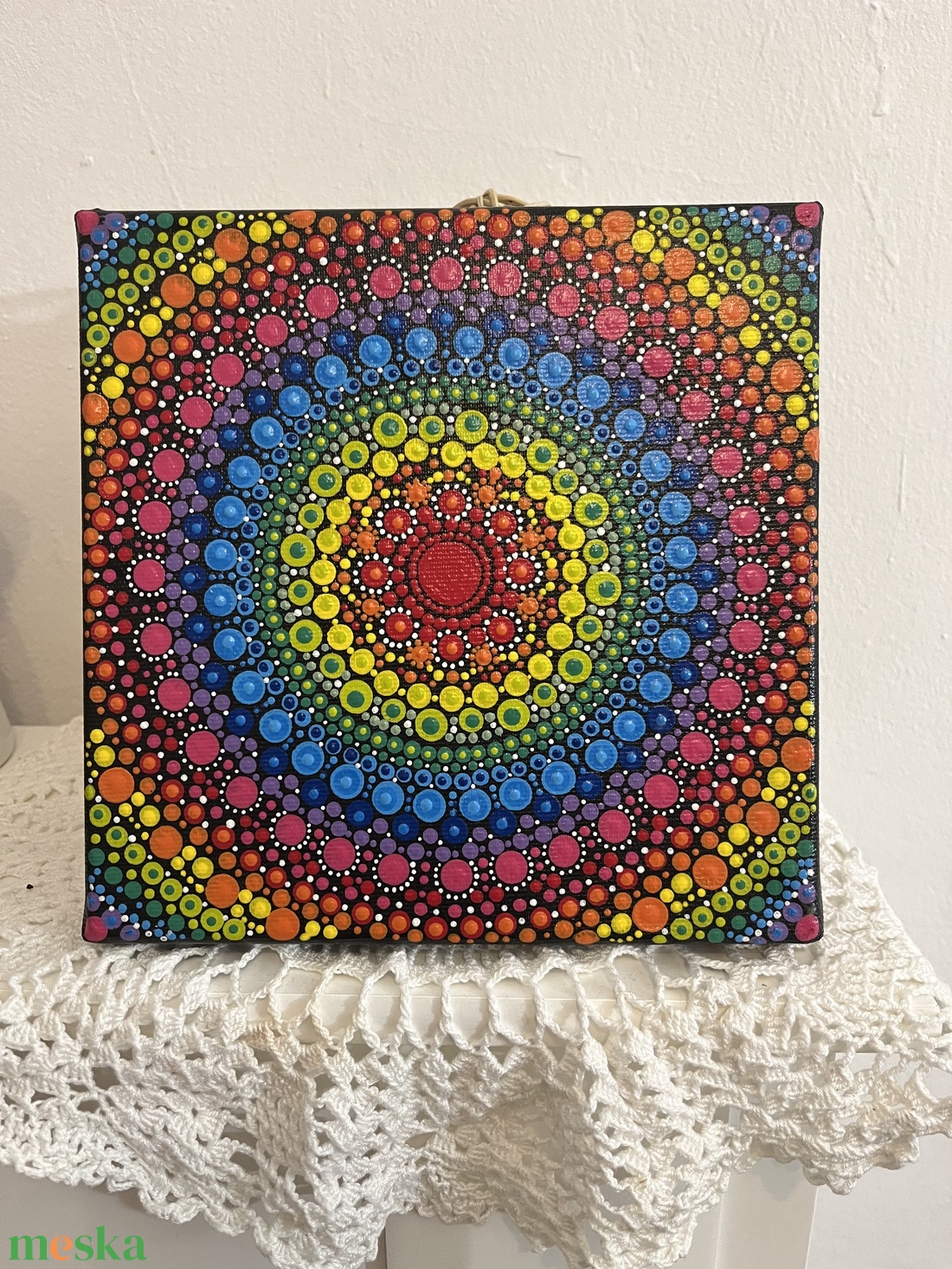 Szivárvány - pontfestett falikép - otthon & életmód - dekoráció - spiritualitás - mandala - Meska.hu Szivárvány - pontfestett falikép - otthon & életmód - dekoráció - spiritualitás - mandala - Meska.hu