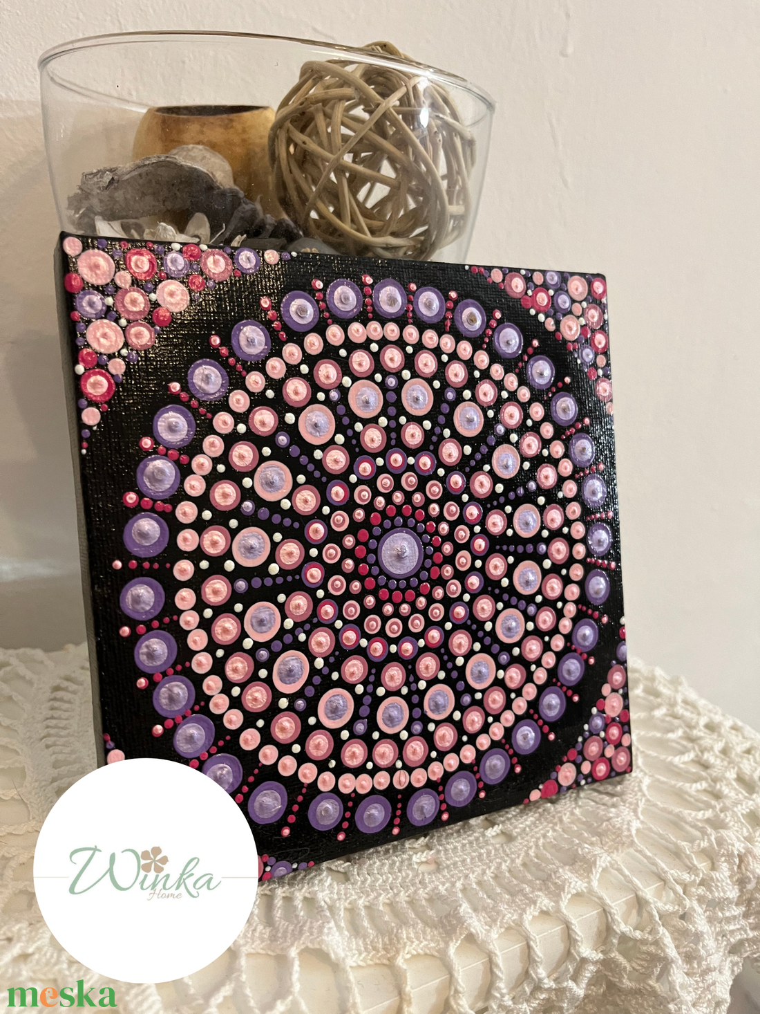 Lila-rózsaszín pontfestett falikép - otthon & életmód - dekoráció - spiritualitás - mandala - Meska.hu Lila-rózsaszín pontfestett falikép - otthon & életmód - dekoráció - spiritualitás - mandala - Meska.hu