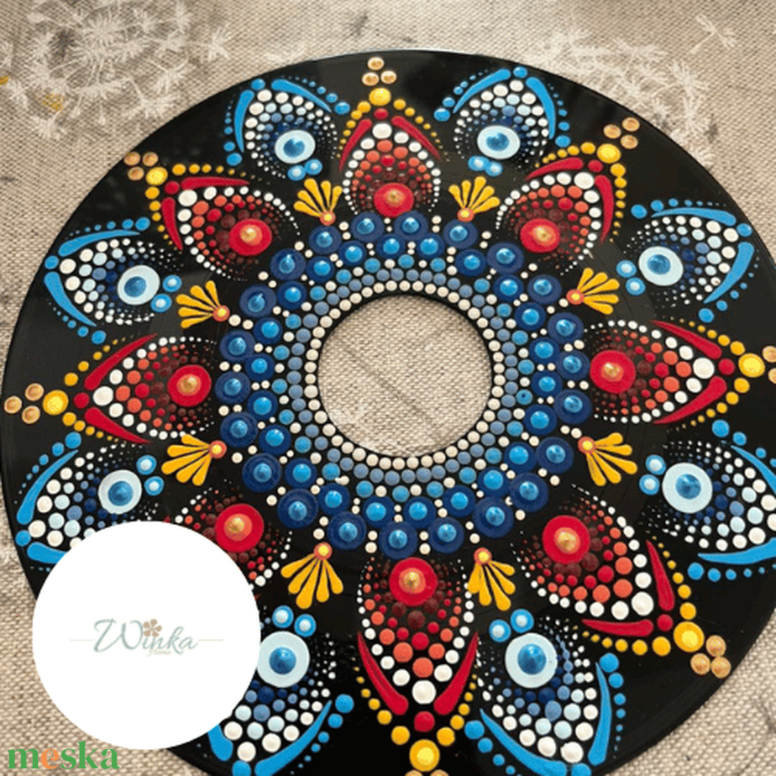 Kék-piros-sárga mandala - otthon & életmód - dekoráció - fali és függő dekoráció - falra akasztható dekor - Meska.hu Kék-piros-sárga mandala - otthon & életmód - dekoráció - fali és függő dekoráció - falra akasztható dekor - Meska.hu