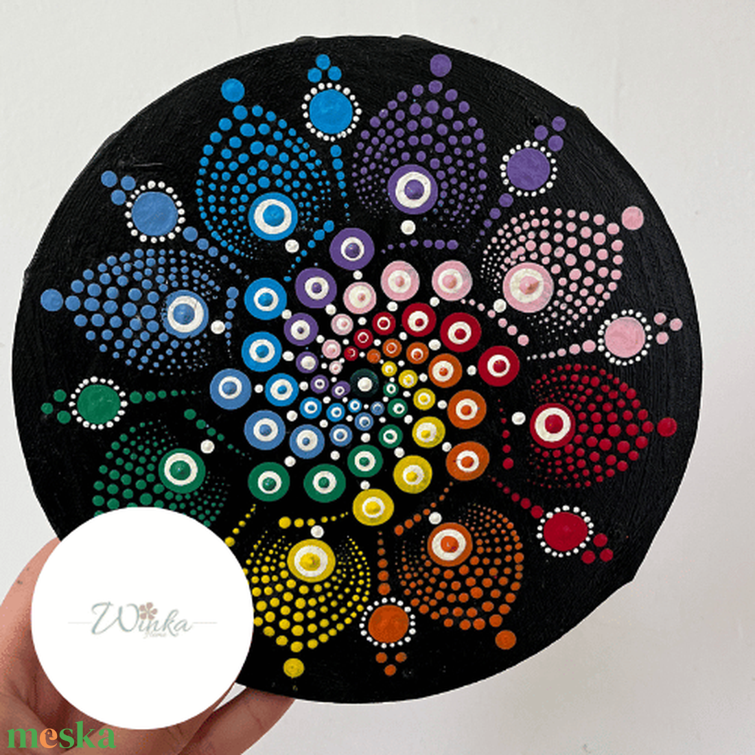 Rainbow mandala - otthon & életmód - dekoráció - kép & falikép - vászonkép - Meska.hu Rainbow mandala - otthon & életmód - dekoráció - kép & falikép - vászonkép - Meska.hu