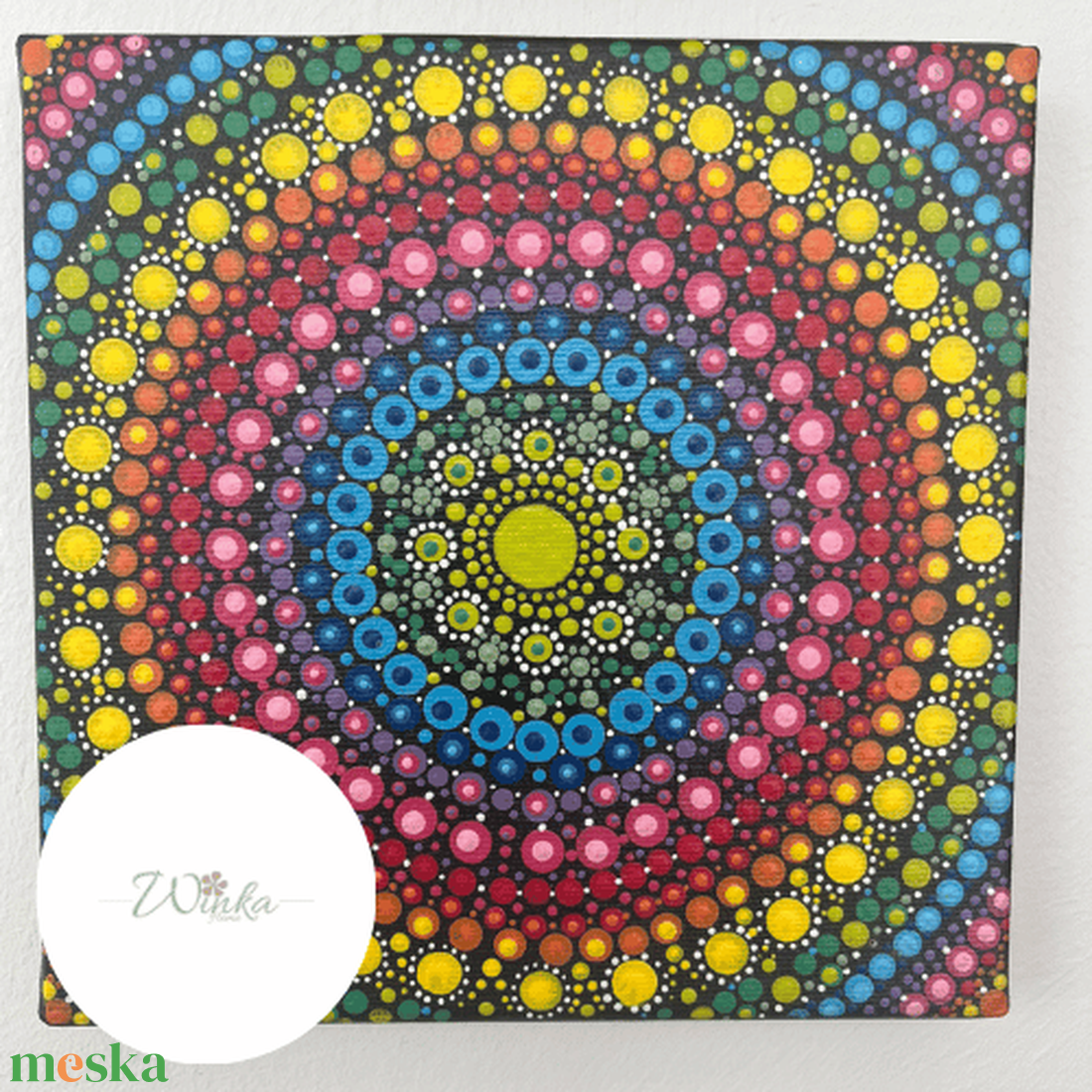 Szivárvány pontfestett falikép - otthon & életmód - dekoráció - spiritualitás - mandala - Meska.hu Szivárvány pontfestett falikép - otthon & életmód - dekoráció - spiritualitás - mandala - Meska.hu