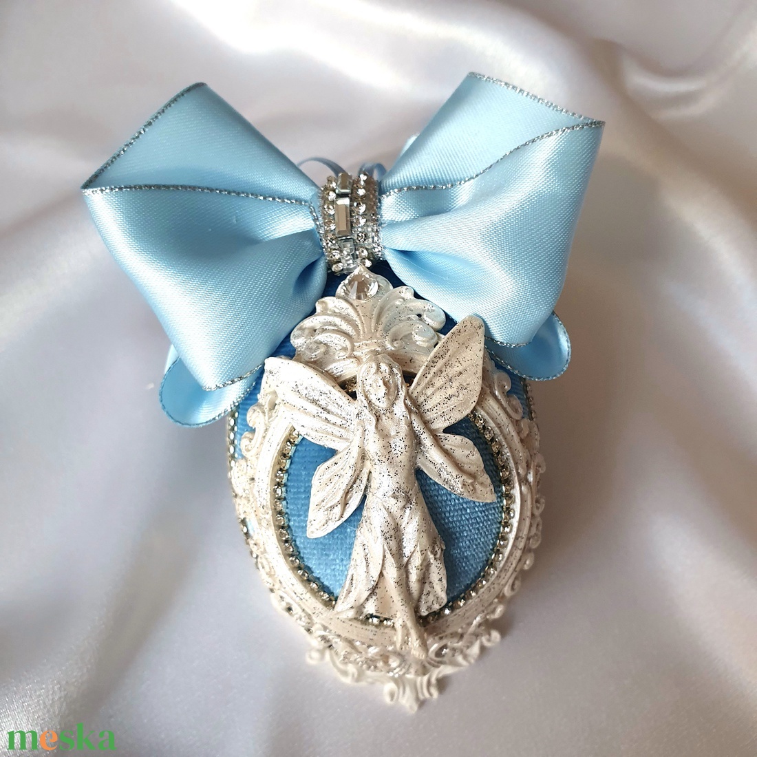 Egyedi kézműves kék bársony karácsonyfadísz készlet � 5 tündéres forma, tökéletes karácsonyi ajándék - karácsony - karácsonyi lakásdekoráció - karácsonyfadíszek - Meska.hu