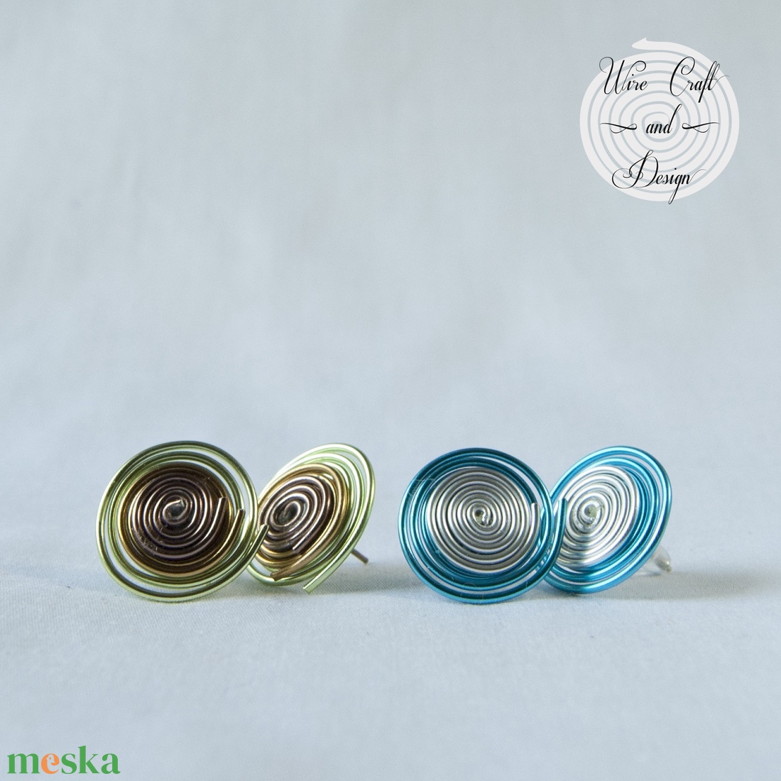 WIRE spirál fülbevaló - ékszer - fülbevaló - pötty fülbevaló - Meska.hu WIRE spirál fülbevaló - ékszer - fülbevaló - pötty fülbevaló - Meska.hu