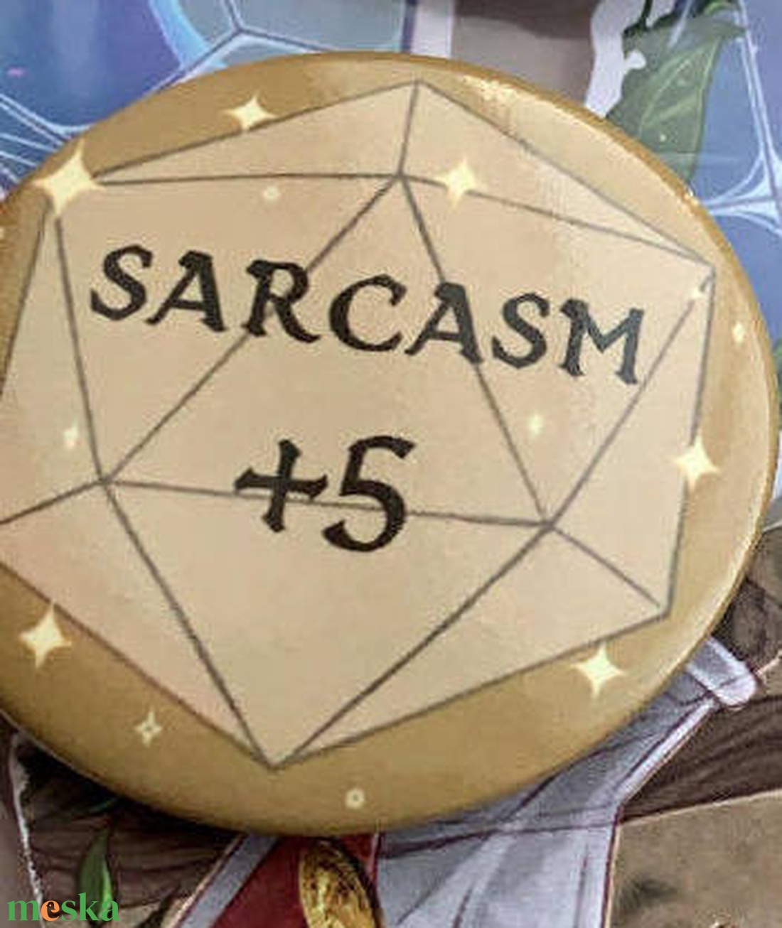 Sarcasm +5 Dungeons and Dragons kitűző - ékszer - kitűző és bross - Meska.hu
