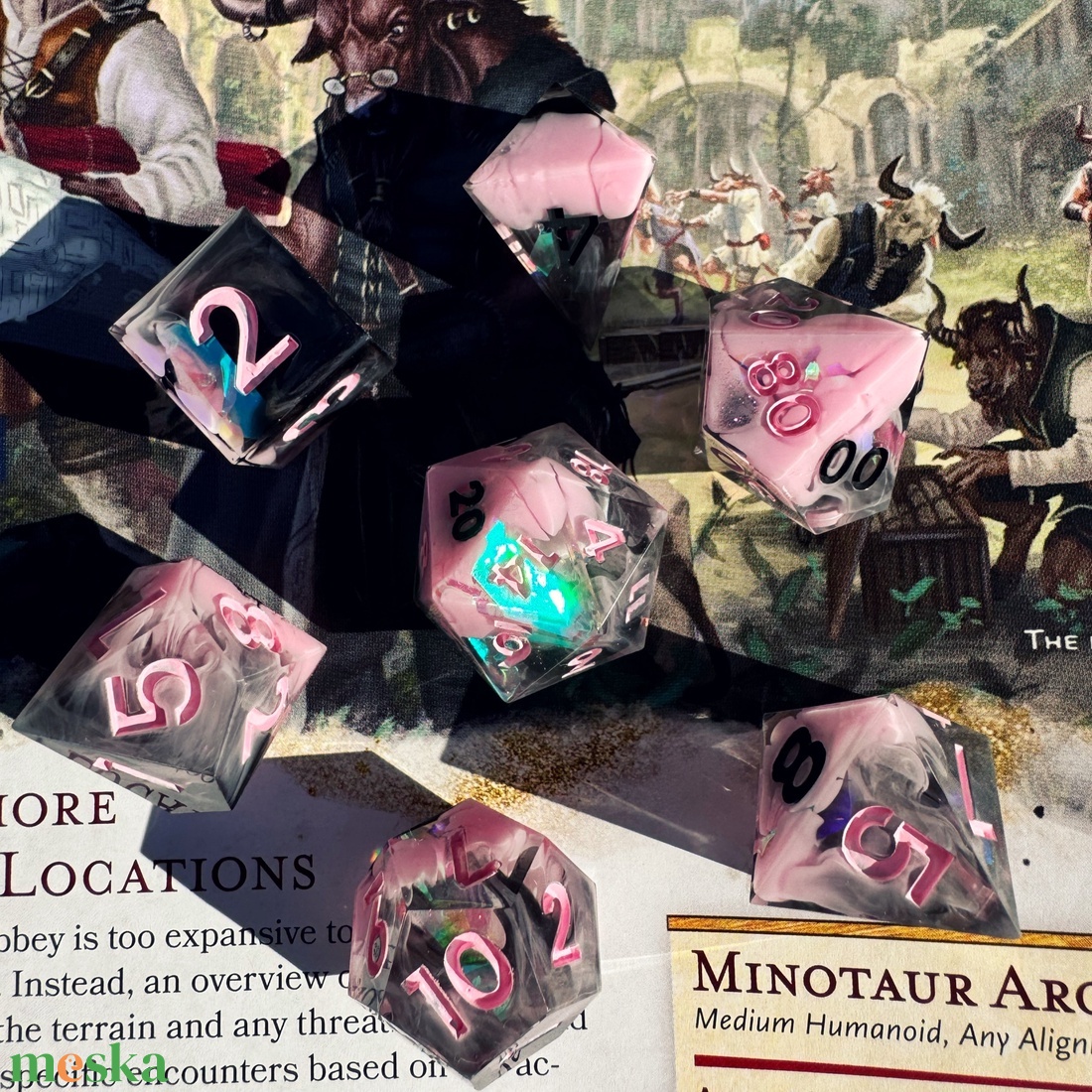 [Loving Arcana] - 7 darabos kocka készlet  - játék & sport - táblajáték és kártyajáték - társasjátékok - Meska.hu