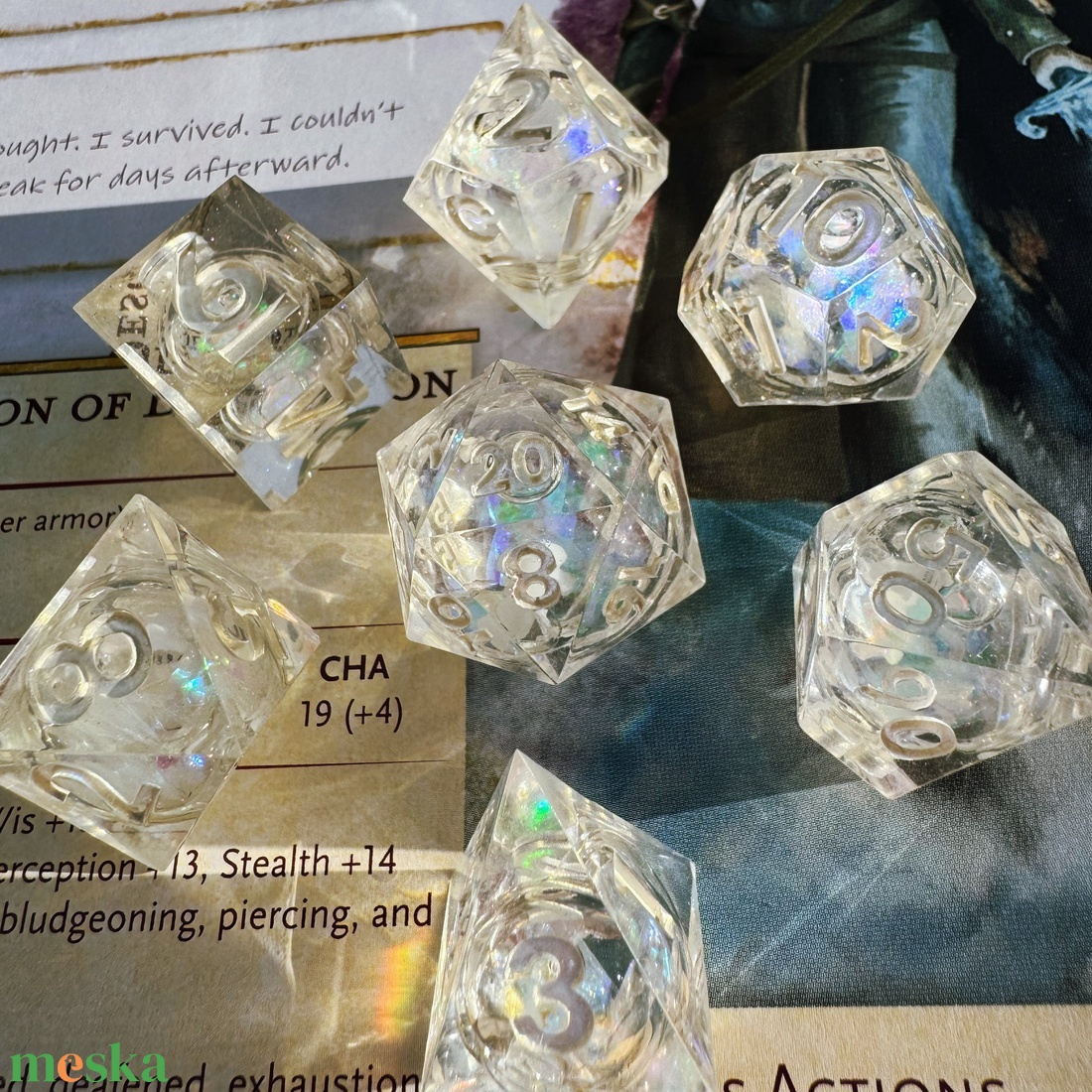 [FOGLALT] - �Havasi Gyopár liquid core kocka készlet  - játék & sport - táblajáték és kártyajáték - társasjátékok - Meska.hu