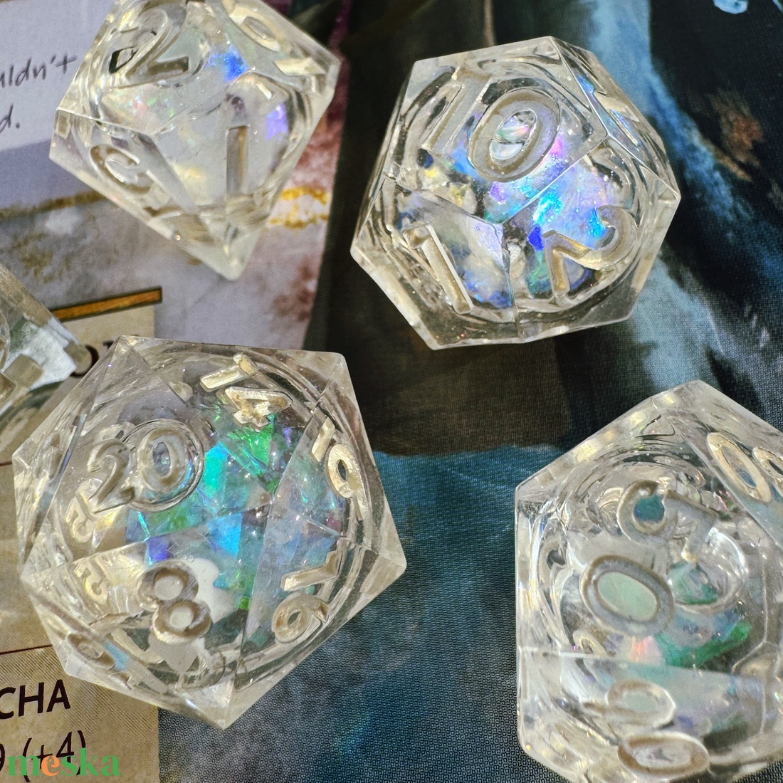 [FOGLALT] - �Havasi Gyopár liquid core kocka készlet  - játék & sport - táblajáték és kártyajáték - társasjátékok - Meska.hu