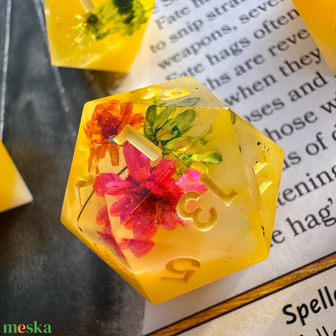 [Summer Garden] - 7 darabos kocka készlet - játék & sport - táblajáték és kártyajáték - társasjátékok - Meska.hu