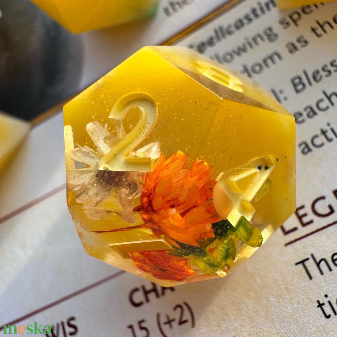 [Summer Garden] - 7 darabos kocka készlet - játék & sport - táblajáték és kártyajáték - társasjátékok - Meska.hu