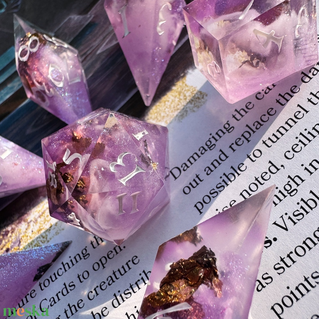 [Amethyst Mage]  - szilánk kocka készlet  - játék & sport - táblajáték és kártyajáték - társasjátékok - Meska.hu