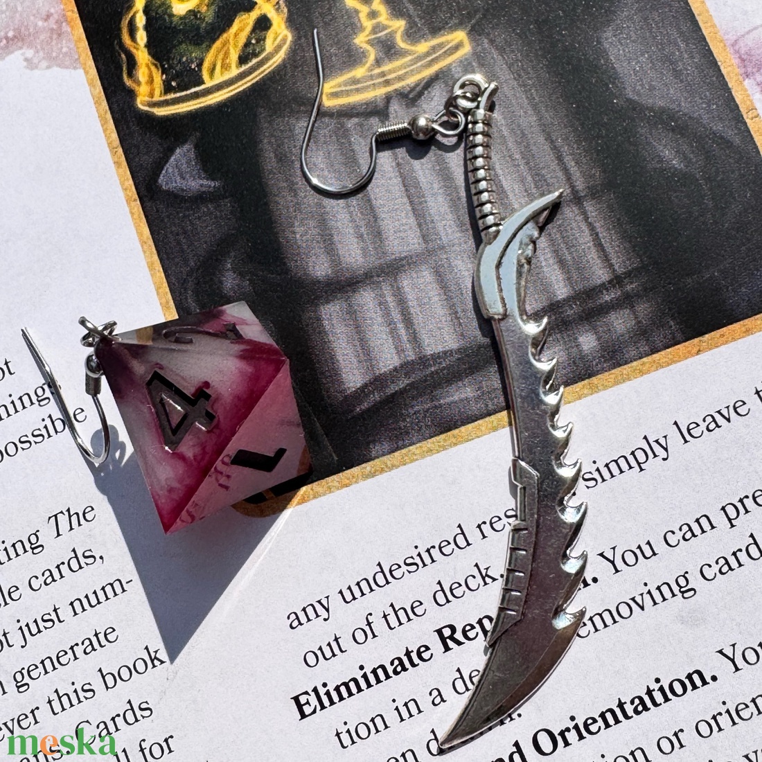 [Blood Hunter] - asszimetrikus fülbevaló - ékszer - fülbevaló - lógó fülbevaló - Meska.hu