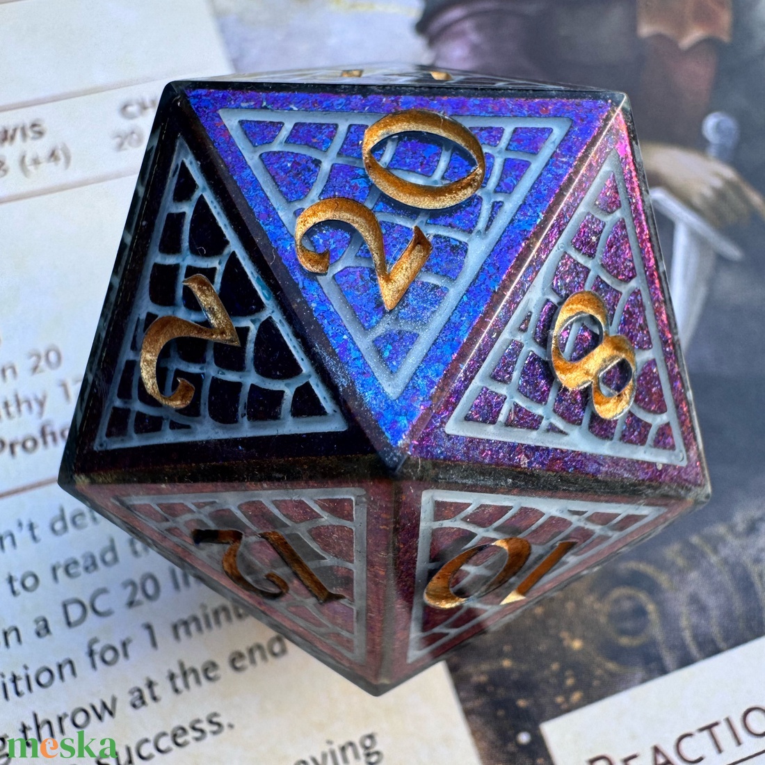 [Ice Dragon Egg] - 35mm d20 single kocka - játék & sport - táblajáték és kártyajáték - társasjátékok - Meska.hu