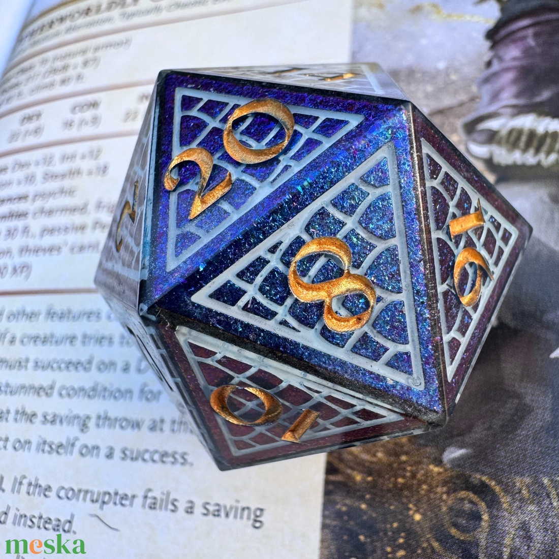 [Ice Dragon Egg] - 35mm d20 single kocka - játék & sport - táblajáték és kártyajáték - társasjátékok - Meska.hu