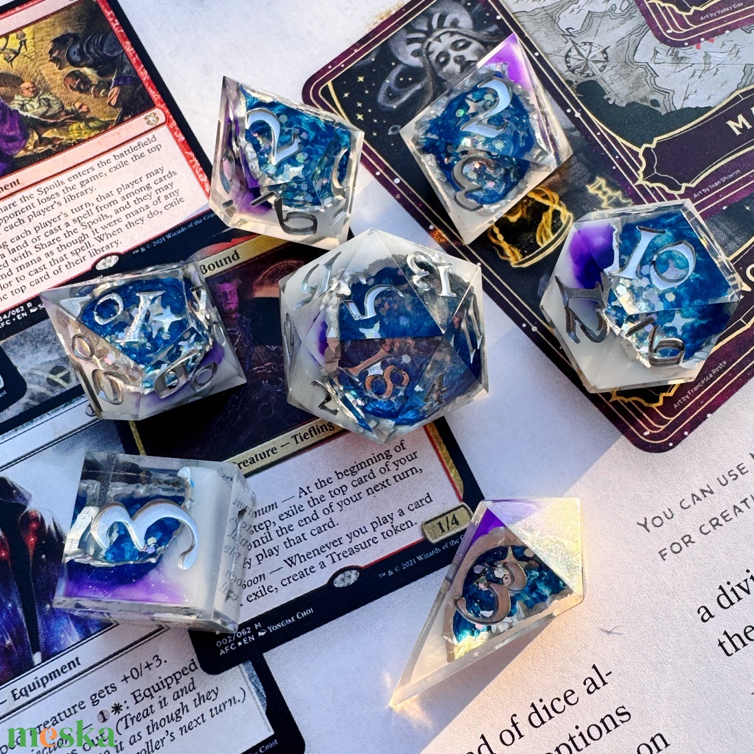 [Lightborn Geode] - 7 darabos kocka készlet  - játék & sport - táblajáték és kártyajáték - társasjátékok - Meska.hu