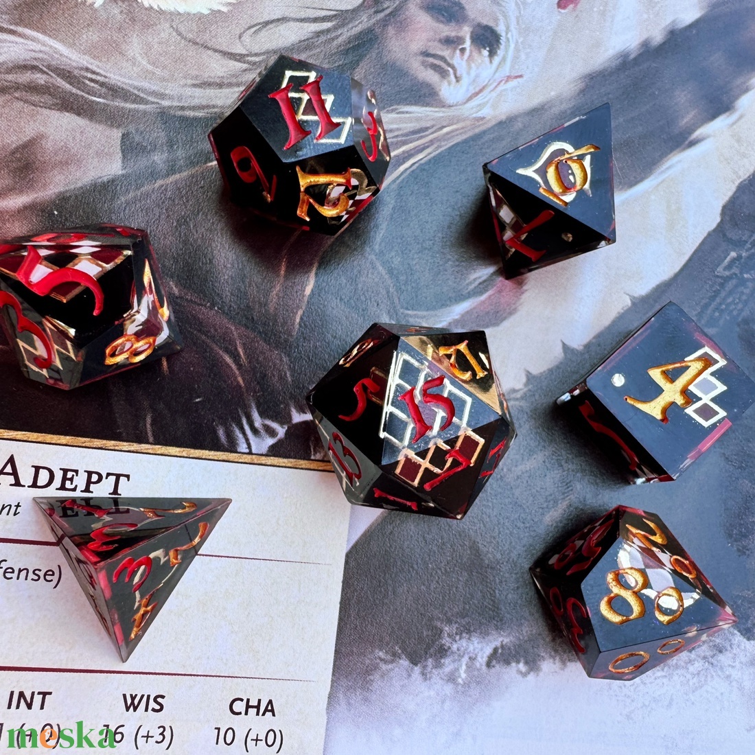 [Bloody Gamble] - 7 darabos kocka készlet  - játék & sport - táblajáték és kártyajáték - társasjátékok - Meska.hu