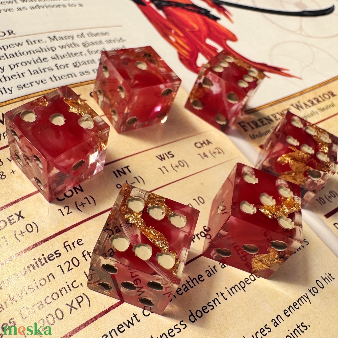 [Blood Legion ] - 7 darabos kocka készlet  - játék & sport - táblajáték és kártyajáték - társasjátékok - Meska.hu