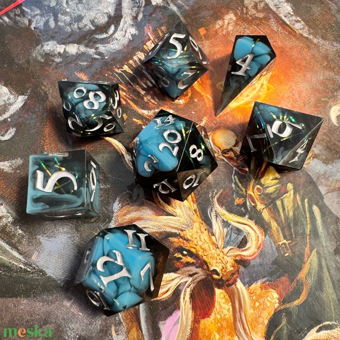 [Night Phantom] - 7 darabos kocka készlet  - játék & sport - táblajáték és kártyajáték - társasjátékok - Meska.hu