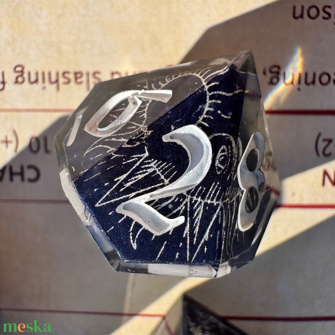 [Silver Tarot] - 7 darabos kocka készlet  - játék & sport - táblajáték és kártyajáték - társasjátékok - Meska.hu