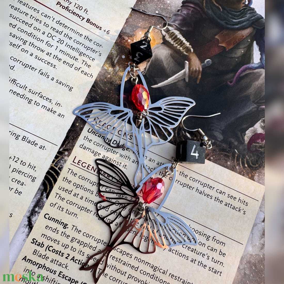 [Mothica] - kocka fülbevaló - ékszer - fülbevaló - lógó fülbevaló - Meska.hu