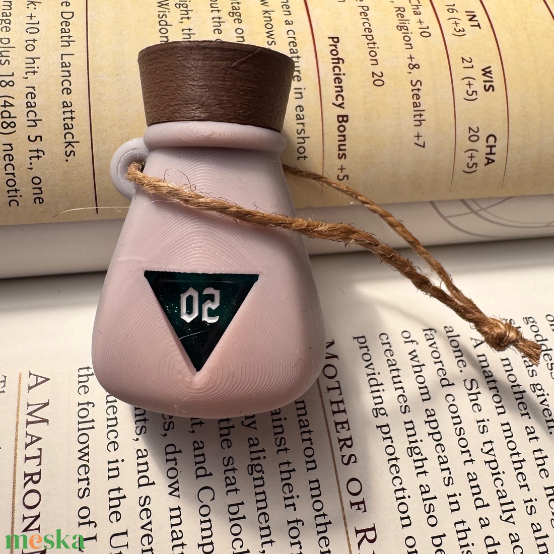 [Potion] - D20 tartó charm - táska & tok - kulcstartó & táskadísz - kulcstartó - Meska.hu