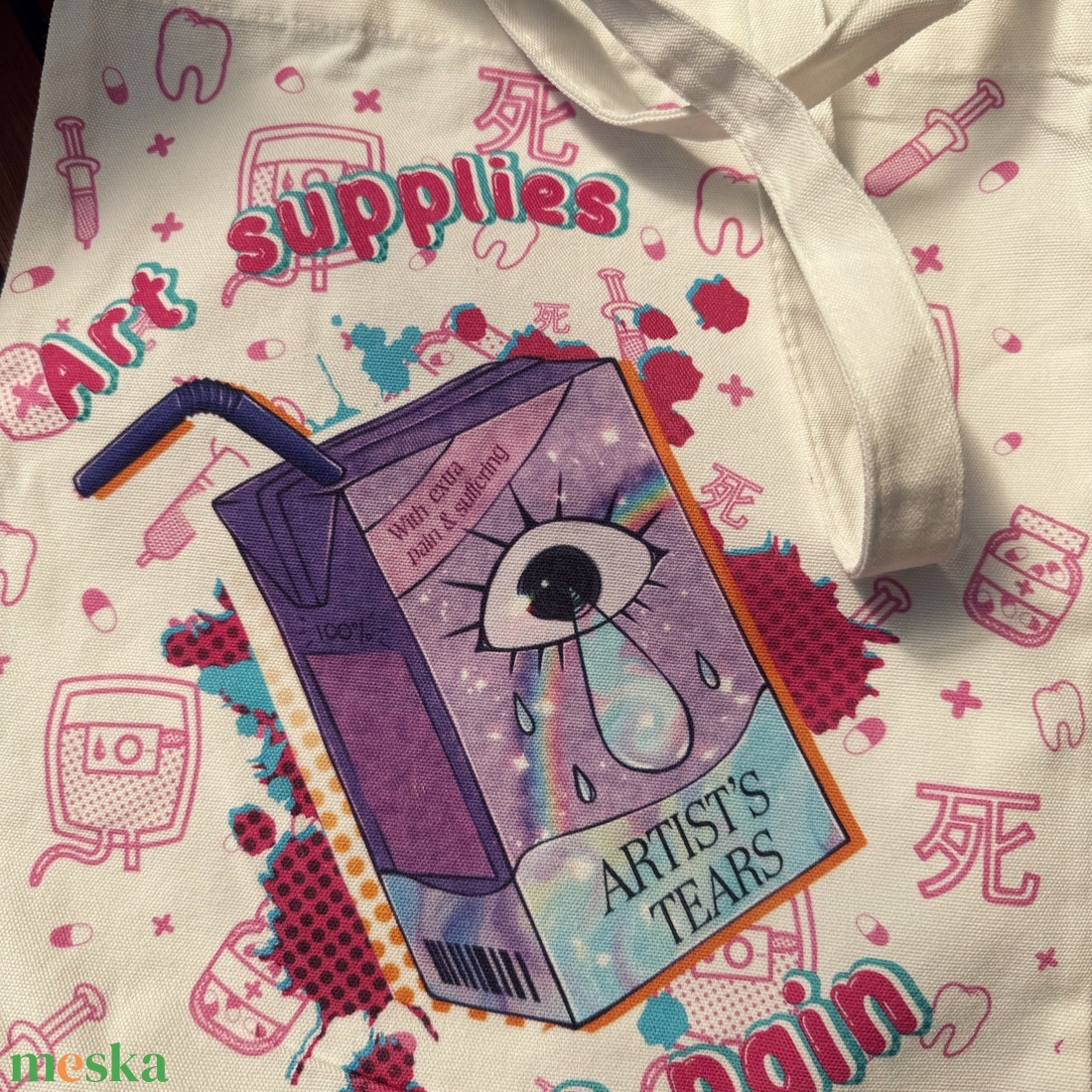 Art supplies and pain Tote Bag - táska & tok - kézitáska & válltáska - nagy pakolós táska - Meska.hu Art supplies and pain Tote Bag - táska & tok - kézitáska & válltáska - nagy pakolós táska - Meska.hu