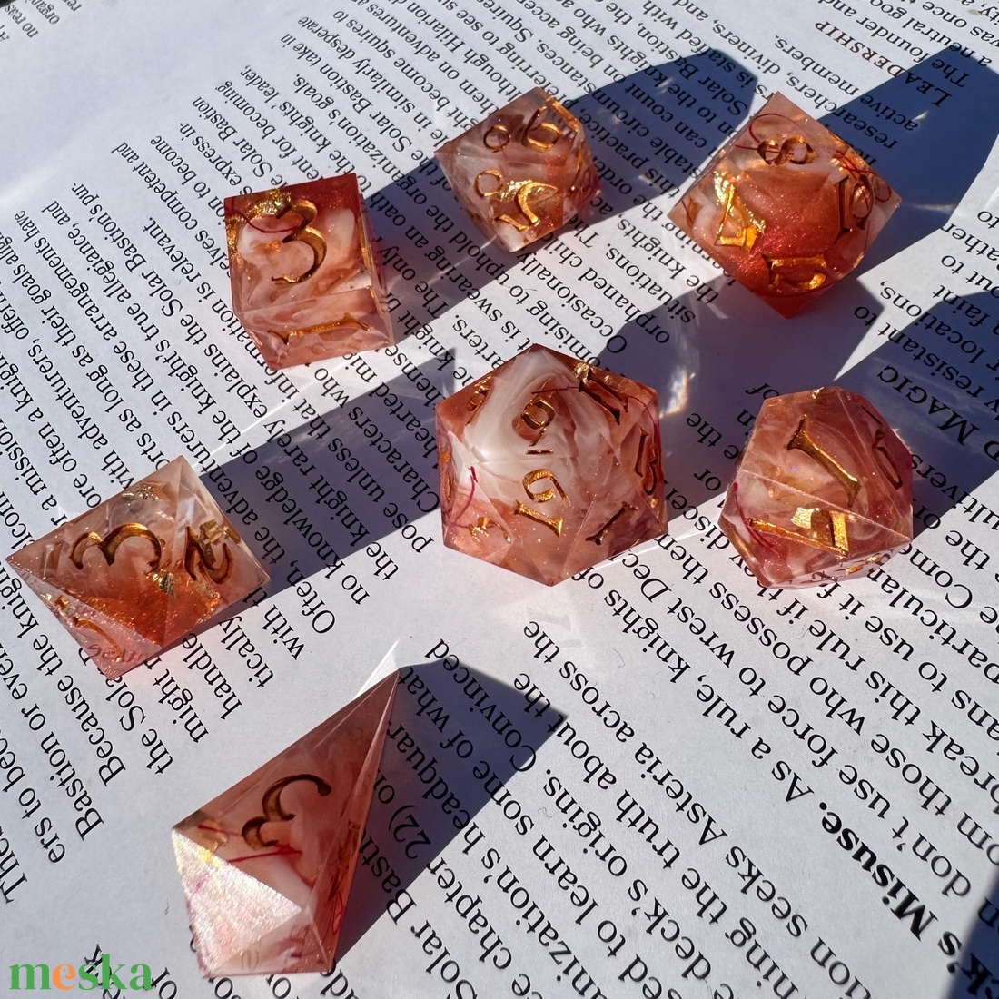 [Threads of Fate] -  7 darabos kocka készlet  - játék & sport - táblajáték és kártyajáték - társasjátékok - Meska.hu