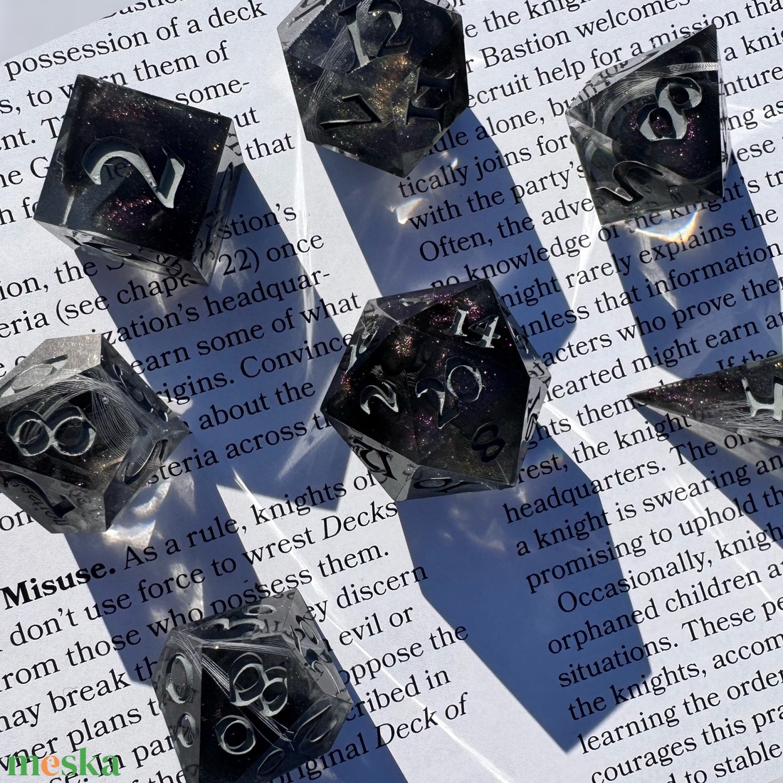 [Cosmic Cradle] -  7 darabos kocka készlet  - játék & sport - táblajáték és kártyajáték - társasjátékok - Meska.hu